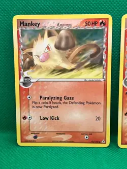 Pokemon Tcg Mankey 70/110 & Primeape 50/110 EX Holon Phantoms Non Holo - Image 2