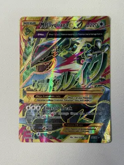 2015 Pokemon XY Ancient Origins M Mega Rayquaza EX 98/98 Full Art Holo Rare LPNM - Image 1