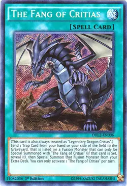 The Fang of Critias - DRL2-EN006 - Secret Rare - 1st Edition x1 Lightly Played - Image 1