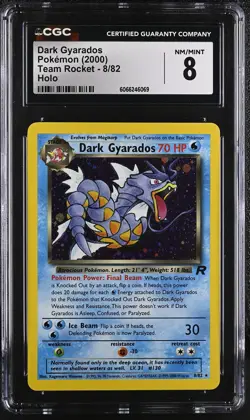 CGC 8 Dark Gyarados 2000 Team Rocket 8/82 Holo Pokemon Card - Image 1