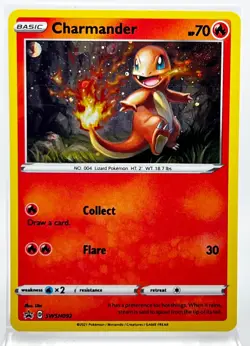 Charmander SWSH092 Black Star Promo Cosmos SWIRL 2021 Pokemon Card - Image 1