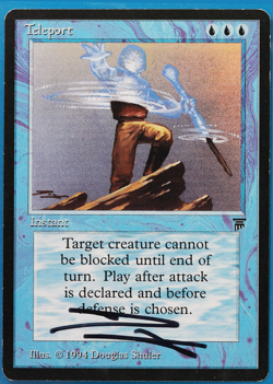 Teleport Legends NM Blue Rare SIGNED MAGIC GATHERING CARD (ID# 505020) ABUGames - Image 1