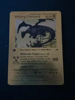 Shining Charizard 1st Edition - Gold Foil Pokemon Card Fan Art Card - Image 1
