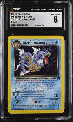 CGC 8 Dark Gyarados 2000 Team Rocket 8/82 Holo Pokemon Card - Image 1