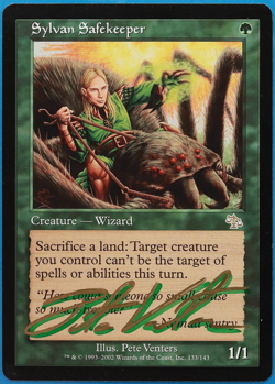 Sylvan Safekeeper Judgment NM Green Rare SIGNED MAGIC CARD (ID# 505016) ABUGames - Image 1