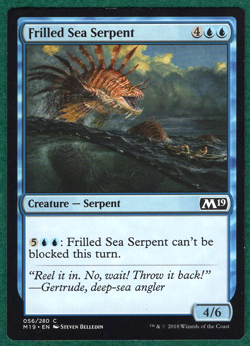 Frilled Sea Serpent - Core Set 2019 M19 #056 - Magic: The Gathering MTG Card - Image 1