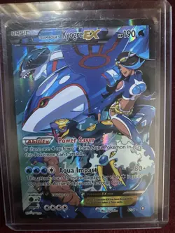 Pokemon TCG Team Aqua's Kyogre-EX Double Crisis Holo Card 6/34 - Image 1