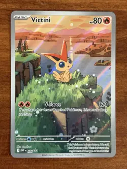 Pokemon Victini #208 Black Star Promo Card Scarlet Violet Holo NM/M - Image 1