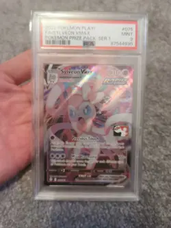 Sylveon VMAX 075/203 Play! Pokemon Prize Pack SERIES 1 PROMO CARD PSA 9 LOW POP - Image 1