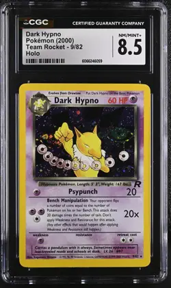 CGC 8.5 Dark Hypno 2000 Team Rocket 9/82 Holo Pokemon Card - Image 1