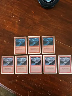 MTG 3 Fourth Edition And 5 Revised Lightning Bolt - Image 1