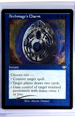 MTG Magic The Gathering Modern Horizons Retro Foil Etched #7 Archmage's Charm - Image 1