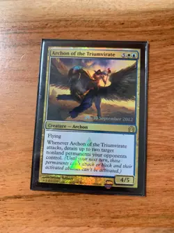 x1 MTG Archon of the Triumvirate LP+ Foil - Prerelease Promo #142/274 - Image 1