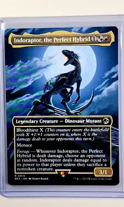 2023 MTG Magic the Gathering Jurassic World #15 Indoraptor the Perfect Hybrid - Image 1