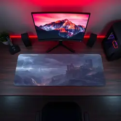 Storm Castle Ruins MTG Playmat - Lava Chasm Fantasy Magic Game Mat - Image 5