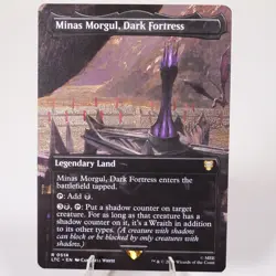 Minas Morgul Dark Fortress Borderless Land Commander LoTR MTG NM Regular - Image 1