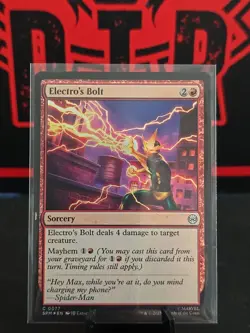 NM Foil Electro's Bolt, MTG, Marvel's Spider-Man, Magic the Gathering, 77 - Image 1