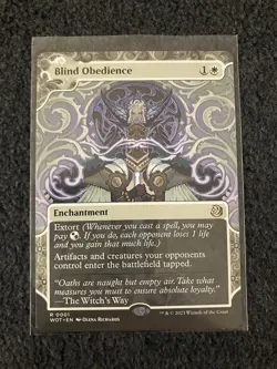 Magic The Gathering MTG - Blind Obedience - Wilds of Eldraine WOE - Image 1
