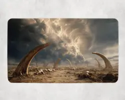 Ancient Bone Wasteland MTG Playmat - Fantasy Desert Fossils Game Mat - Image 1