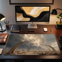 Ancient Bone Wasteland MTG Playmat - Fantasy Desert Fossils Game Mat - Image 2