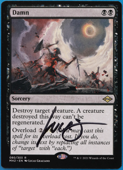 Damn Modern Horizons 2 NM Black Rare SIGNED MAGIC MTG CARD (ID# 505014) ABUGames - Image 1