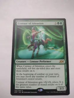 1x Centaur of Attention MTG Unfinity NM Magic Regular - Image 1
