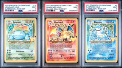 Pokemon Celebrations Big 3 Set Lot Graded PSA 9 Charizard - Blastoise - Venusaur - Image 1