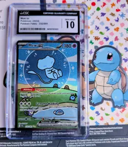 POKEMON CGC 10 Gem Mint 2024 SV Paldean Fates Mew ex 232/091 SIR Bubble Mew =PSA - Image 1