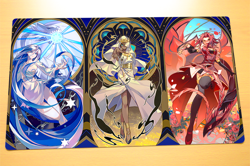 No.3017 Yugioh TCG Playmat Kisara Ishizu Akiza Blue Eyes Black Rose Dragon - Image 1