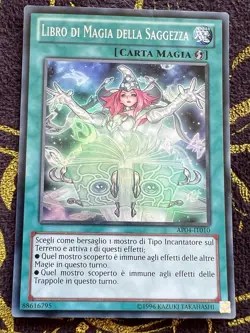 Yugioh Astral Pack 4 Spellbook of Wisdom AP04-EN010 MP Super Rare IT010 Italian - Image 1