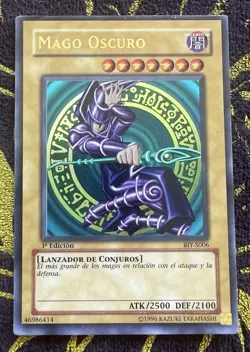 Yugioh Dark Magician BIY-S006 Spanish 1st Edition MP/HP Ultra Rare SDY Vintage - Image 1