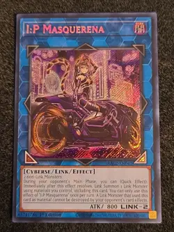 Yugioh I:P Masquerena RA02-EN042 Secret Rare Alt Art 1st Ed NM - Image 1