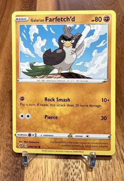 Galarian Farfetch'd 094/192 Non Holo Rebel Clash Pokemon Card NM - Image 1