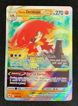Hisuian Decidueye VSTAR 084/189 Astral Radiance Ultra Rare Pokemon TCG Card NM - Image 1