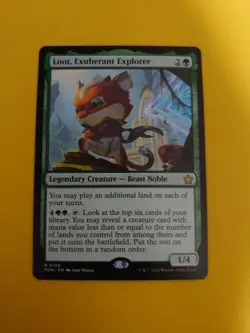 Loot, Exuberant Explorer. Rare Beast NOble. FDN MTG Card. - Image 2