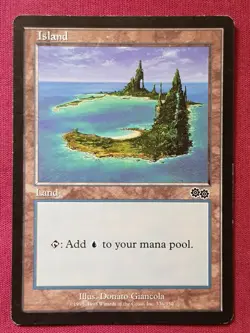 Magic The Gathering URZA'S SAGA ISLAND 336 land card MTG - Image 1