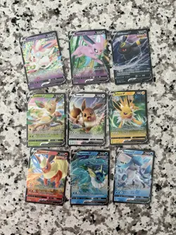 Eevee Evolutions V Promo Complete SWSH 9 Card Set Eeveelutions Pokemon TCG NM - Image 1