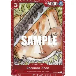 ONE PIECE! Roronoa Zoro ST01-013 SR - Premium Card FILM RED - NM/Mint - English - Image 1
