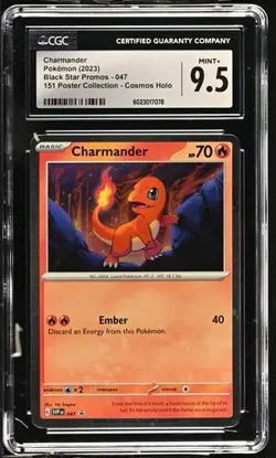 CGC 9.5 MINT+ Charmander SVP047 COSMOS Black Star HOLO PROMO Pokemon Card - Image 1