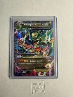 Pokemon TCG Mega M Rayquaza EX Holo Card 61/108 - Image 1