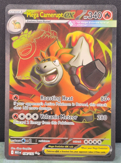 Mega Camerupt ex Ultra Rare 156/132 Mega Evolution Pokemon TCG Near Mint Card - Image 1