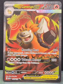 Mega Camerupt ex Ultra Rare 156/132 Mega Evolution Pokemon TCG Near Mint Card - Image 3