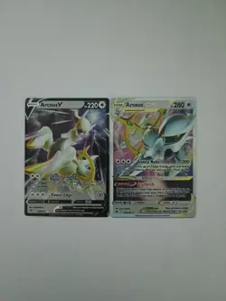 Arceus V & Arceus Vstar Metal Card Ultra Premium Collection 122/172, 123/172 - Image 1