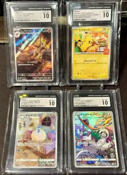 Pokemon CGC 10 Graded Card Lot (4) Japanese Pikachu Mega Evolutions Promo & More - Image 1