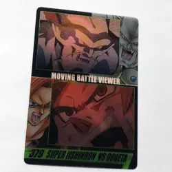 Y1702 Gogeta vs Syn Shenron Moving Battle 3D Japanese Dragon Ball Morinaga Card - Image 2