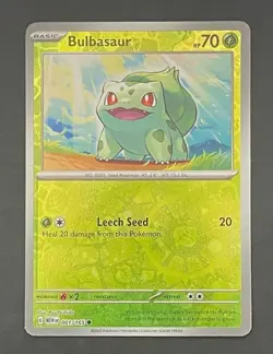 Pokemon Card Bulbasaur 001/165 Reverse Cosmos Holo - Near Mint - Image 1
