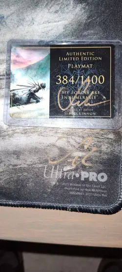 MTG Seb McKinnon My Forces are Innumerable Stitched Playmat Signed W/Seal Auth - Image 3