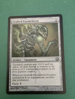 Grafted Exoskeleton Scars of Mirrodin Regular MTG NM 162 - Image 1