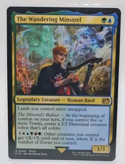 The Wandering Minstrel R #249 MTG Final Fantasy FF14 FFXIV RARE FIN EN FREE SHIP - Image 1
