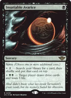 MTG Insatiable Avarice Foil NM Outlaws of Thunder Junction Magic 91 - Image 1